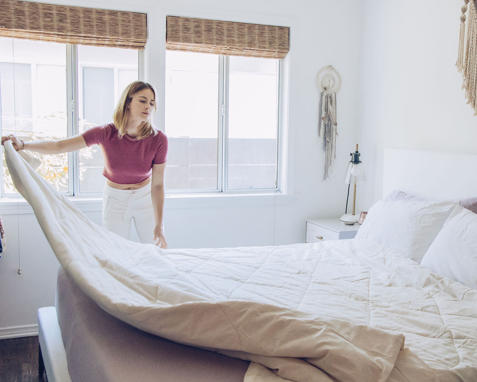 Home of Wool & Caley Alyssa collaboration - natural wool duvet