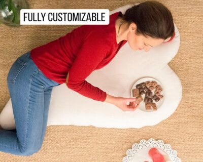 Home of Wool Natural Wool-Filled Heart-Shaped Cushion - Rosi