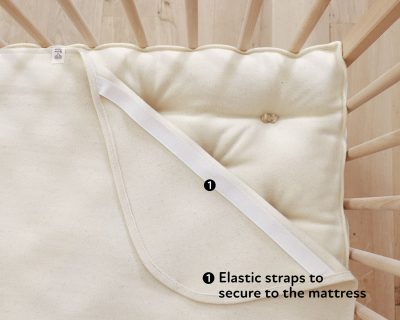 Home of Wool Wool Puddle Pad Protector Moisture Barrier Cover for changing table, crib, cradle or bassinet mattress closeup
