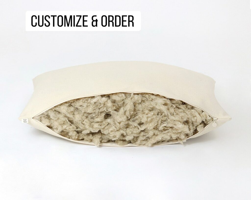 Home of Wool adjustable wool sleeping pillow