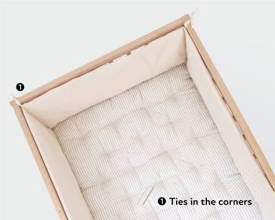 Home of Wool crib mattress with bumper - top