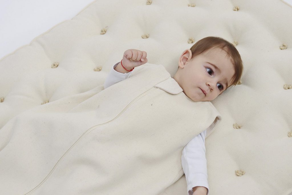 Home of Wool Baby Sleeping Bag with baby