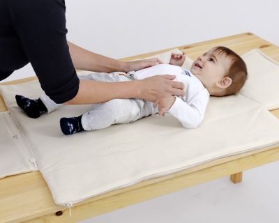 Home of Wool Foldable Travel Wool Changing Mat with baby