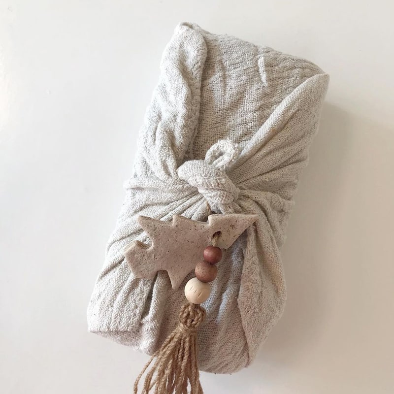 Holidays Go Zero Waste - gift wrapped in a muslin cloth