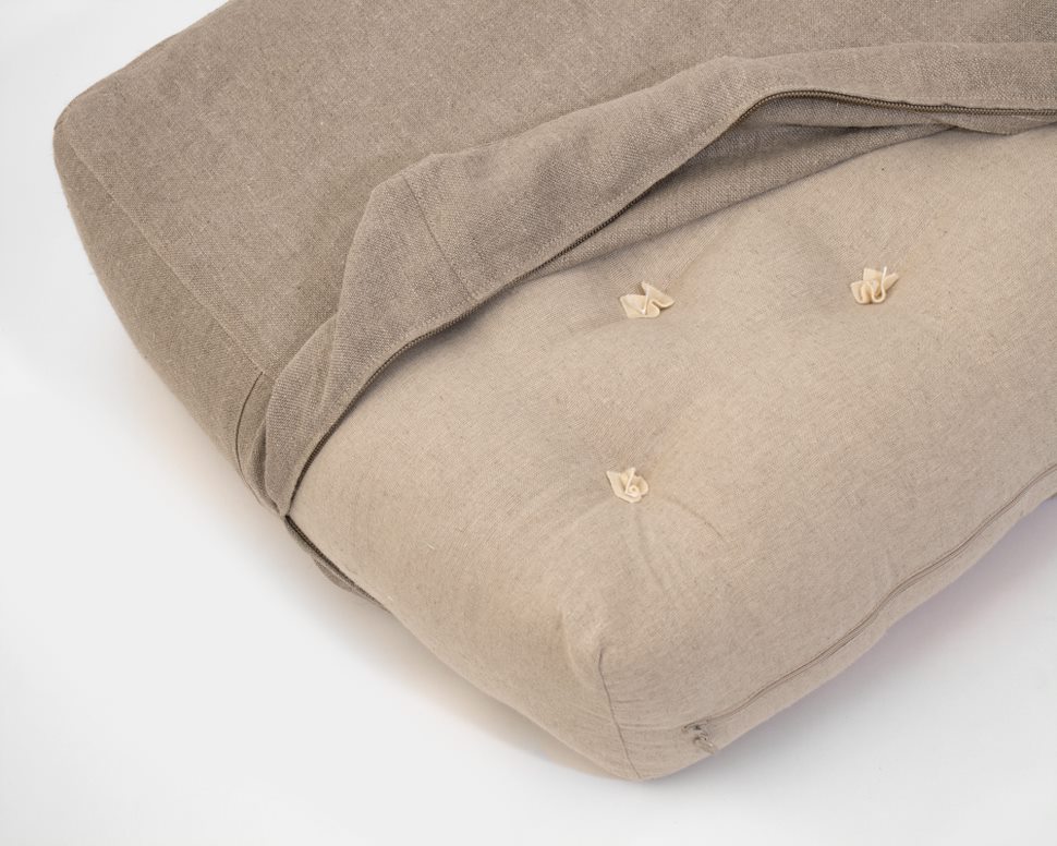 The Home of Wool Cushions at Balev Bio Café - inner tufted cushion