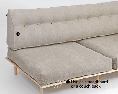 Home of Wool Triangular Tufted Headboard Cushion - as a couch back