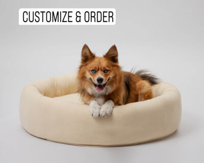 Round Wool Dog Bed