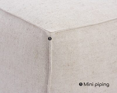 cube ottoman with mini piping