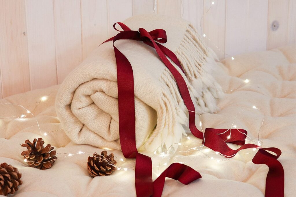 Home of Wool A Christmas Bedroom Makeover - merino wool blanket