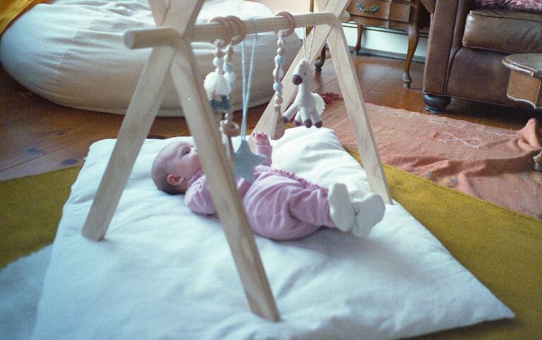 Customer Spotlight - Interview with Katherine R. - baby on play mat