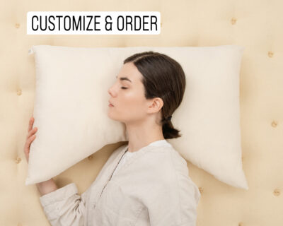 Wool Curved Pillow for Side Sleepers
