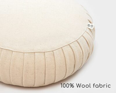 Meditation Cushion Zafu in wool fabric