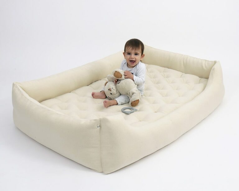 montessori bed with kid