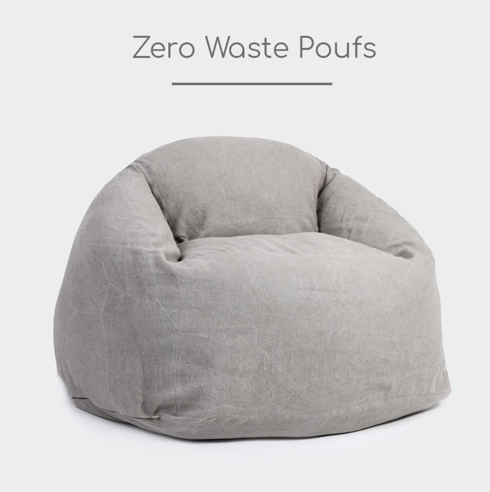 Zero waste poufs